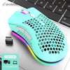 Image of BM600 Rechargeable Gaming Mouse USB 2.4G Wireless RGB Light Honeycomb Gaming Mouse Desktop PC Computers Notebook Laptop Mice Shopping