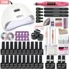 Image of Manicure Set Acrylic Nail Kit With 120/80/54W Nail Lamp 35000RPM Nail drill Machine Choose Gel Nail Polish All For Manicure Shopping