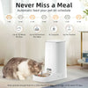 Image of ROJECO Automatic Cat Feeder Pet Smart WiFi Cat Food Kibble Dispenser Remote Control Auto Feeder For Cat Dog Dry Food Accessories Shopping