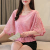 Image of Fashion Women Blouses Spring New Chiffon Blouse Cotton Edge Lace Blouses Shirt Butterfly Flower Women Shirt Tops Blusas 4073 50 Shopping