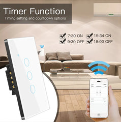 Tuya Smart Life Home House WiFi Wireless Remote Wall Switch US Voice Control Touch Sensor LED Light Switches Alexa Google Home