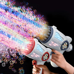 Bubble Gun Toys Electric Automatic Soap Rocket Boom Bubbles Makers For Portable Outdoor Kids Gifts LED Light Wedding Party Toy Shopping