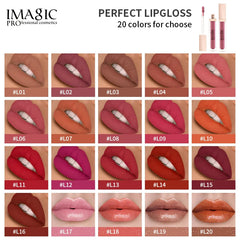 IMAGIC new waterproof and moisturizing lip gloss velvet matte lasting lip gloss ladies cosmetics 20 colors