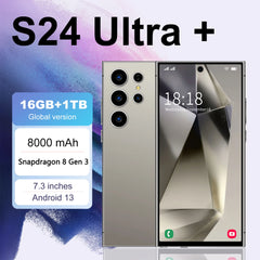 New S24 Ultra+ Smartphone Face Recognition 5G Signal Mobile 16GB+1TB Smartphone Android 8000mAh phone free shipping Shopping111