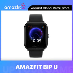 [Refurbished] Global Amazfit Bip U Smartwatch 60+ Sport Modes Portuguese Fitness Track Watch 1.43‘’ Large Screen Smart Watch Shopping