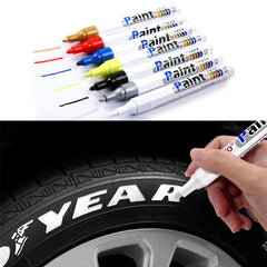 1X White Waterproof Cars Wheel Tire Oily Mark Pen Auto Rubber Tyre Paint Care Paint Cleaner Care Shampoo Polishes Painting Pens Shopping