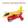 Image of Kids Toys Catapult Plane Gun-style Launching Aircraft Gunner Throwing Aircraft Toys for Boys Birthday Christmas Gifts Shopping