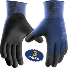 3pairs Ultra-Thin PU Coated Work Gloves,Excellent Grip,Nylon Shell Black Polyurethane Coated Safety Work Gloves, Knit Wrist Cuff Shopping