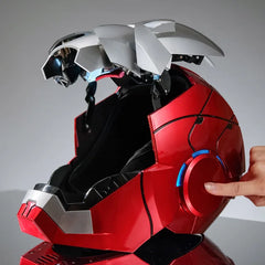 Mk5 Iron Man Helmet New Spiderman Voice Control 8-piece Opening Mascara Headgear Cosplay Remote Control Toy For Adults Kids Gift Shopping111.com