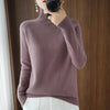 Image of Turtleneck Pullover Fall/winter 2023 Cashmere Sweater Women Pure Color Casual Long-sleeved Loose Pullover Bottoming Women's Shopping