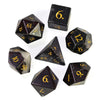 Image of Cusdie Handmade Amethyst Dice 7Pcs 16mm Polyhedral Stone Dice Set with Leather Box Gemstone D&D Dices for Collection RPG Shopping