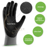 Image of Work Glove Back Water Resistant 15G Seamless Nylon liner, Foam Nitrile Coated Gloves, DIY Garden Construction Car work Shopping