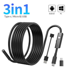 Android Endoscope 5.5mm 7mm Borescope Inspection Snake Camera Waterproof with 6 LED Lights Compatible with Android Phone PC Shopping