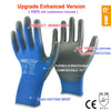 Image of 24Pieces/12 Pairs Safety Working Gloves Black Pu Nylon Cotton Glove Industrial Protective Work Gloves NMSafety Brand Supplier Shopping