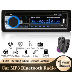 Car Radio 1 din Stereo Player Digital Bluetooth Car MP3 Player 60Wx4 FM Radio Stereo Audio Music USB/SD with In Dash AUX Input Shopping