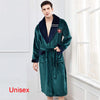 Image of Winter Thick Warm Female Coral Fleece Kimono Robe Lovers Couple Nightgown Bath Gown Sleepwear Men Large Nightwear M L XL XXL 3XL Shopping