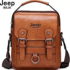 JEEP BULUO Multi-function Business Handbags Men New Man's Shoulder Bag Large Capacity Leather Messenger Bag Crossbody Big Brand Shopping