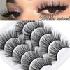 Image of 5 Pairs 5D Mink Eyelashes Natural False Eyelashes Lashes Soft Fake Eyelashes Extension Makeup Wholesale Shopping