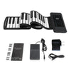 Image of 88 Keys Electronic Piano MIDI &USB Charge Portable ABS Soft Silicone Flexible Keyboard Digital Roll Up Piano with Horn and Pedal Shopping