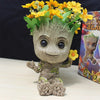 Image of disney Marvel Avengers Groot Mini figure Pen Holder  Flower Pot Anime Toys Action Figure Sitting Groot Christmas Kids Toys Gifts Shopping