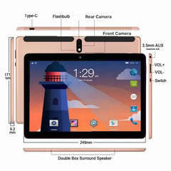 Free Gifts 10.1'' Android 9.0 Tablet 3GB RAM 32GB ROM MTK9863 4-Core 2G/3G/4G WiFi Dual SIM Phone Call Tablets PC 1280 x 800 IPS