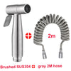 Image of Handheld Bidet Sprayer Set 304 Stainless Steel Spray Gun Shower Handheld Toilet Bidet Faucet Sprayer Shower Nozzle Self Cleaning Shopping