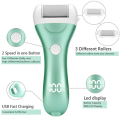 Rechargeable Electric Foot File Callus Remover Machine Pedicure Device Foot Care Tools Feet For Heels Remove Dead Skin display