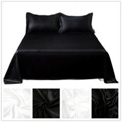 Bonenjoy 1 pc Bed Sheet for Summer Ice Cool Fabric Top Sheets Satin Smooth Flat Bed Sheet for Double Bedding (no pillowcase) Shopping111