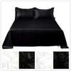 Image of Bonenjoy 1 pc Bed Sheet for Summer Ice Cool Fabric Top Sheets Satin Smooth Flat Bed Sheet for Double Bedding (no pillowcase) Shopping111