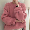 Image of 10 Colors Pink Women Sweater Womens Winter Sweaters Pullover Female Knitting Overszie Long Sleeve Loose Knitted Outerwear White Shopping