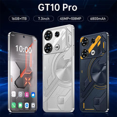 2024 New Original  Cell Phone GT10 Pro Smartphone 16GB+1TB Mobile Phone  Dual Sim 5G HD Face recognition Android Cellphones Shopping111