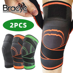 2PCS Knee Pads Sports Pressurized Elastic Kneepad Support Fitness Basketball Volleyball Brace Medical Arthritis Joints Protector Shopping