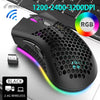 Image of BM600 Rechargeable Gaming Mouse USB 2.4G Wireless RGB Light Honeycomb Gaming Mouse Desktop PC Computers Notebook Laptop Mice Shopping