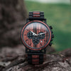 Image of BOBO BIRD Wooden Men Watches Relogio Masculino Top Brand Luxury Stylish Chronograph Military Watch Personalized Gift for Man OEM Shopping