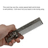 Image of 1PC Gentelman Barber Styling Metal Comb Stainless Steel Men Beard Comb Mustache Care Shaping Tools Pocket Size Silver Hair Comb Shopping