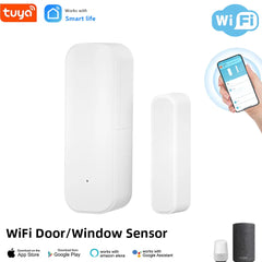 Tuya Wifi Door Sensor Window Entry Sensor Security Burglar Door Sensor Alarm Smart Life Magnetic Door Sensor Alexa Google Home Shopping