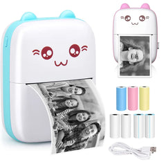 Portable Mini Bluetooth Wrong Printer Mobile Phone Photo Title Note Print Pocket Student Error Label Printer for Children's Gift Shopping