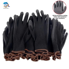 10/20 Pair Logo Free Polyurethane Gloves Safety Work Gloves Repair Gloves Palm Coated Gloves Carpenter Repairman Supplies Shopping