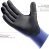 Image of 3pairs Ultra-Thin PU Coated Work Gloves,Excellent Grip,Nylon Shell Black Polyurethane Coated Safety Work Gloves, Knit Wrist Cuff Shopping