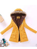 Image of Fitaylor New Winter Women Jacket Medium-long Thicken Outwear Hooded Wadded Coat Slim Parka Cotton-padded Jacket Overcoat Shopping