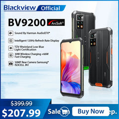 [World Premiere] Blackview BV9200 Rugged Smartphone, Cellphone, Android 12 Mobile Phone, 8GB 256GB, 66W Fast Charge, G96,120HZ Shopping111