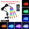 Image of Neon LED Car Interior Ambient Foot Strip Light Kit Accessories Backlight Remote App Music Control Auto RGB Decorative Lamps Shopping