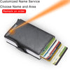 Image of Rfid Blocking Protection Men id Credit Card Holder Wallet Leather Metal Aluminum Business Bank Card Case CreditCard Cardholder Shopping