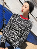 Image of Autumn Winter Women Sweaters Leopard Knitted Pullovers Long Sleeve Contrast Color Crewneck Jumpers Sweter Mujer C- 026 Shopping