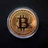 Image of Gold Plated Bitcoin Coin Collectible Art Collection Gift Physical Commemorative Casascius Bit BTC Metal Antique Imitation Shopping