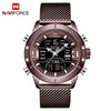 Image of NAVIFORCE Men Watch Top Luxury Brand Man Military Sport Quartz Wrist Watches Stainless Steel LED Digital Clock Relogio Masculino Shopping