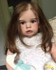 Image of BZDOLL 60cm Realistic 3D-Paint Skin Soft Silicone Reborn Baby Doll For Girl Cloth Body Long Hair Princess Toddler Alive Shopping