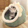 Image of Pet Tent Cave Bed for Cats Small Dogs Self-Warming Cat Tent Bed Cat Hut Comfortable Pet Sleeping Bed Foldable Removable Washable Shopping