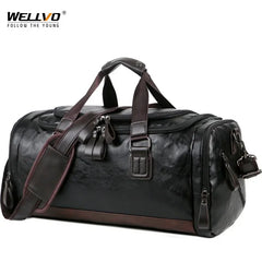 Men Quality Leather Travel Bags Carry on Luggage Bag Men Duffel Bags Handbag Casual Traveling Tote Large Weekend Bag Hot XA631ZC Shopping