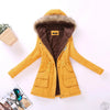 Image of Fitaylor New Winter Women Jacket Medium-long Thicken Outwear Hooded Wadded Coat Slim Parka Cotton-padded Jacket Overcoat Shopping